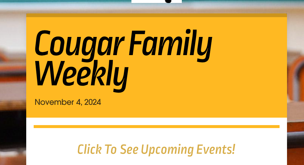  Nov. 4 Cougar Family Weekly 