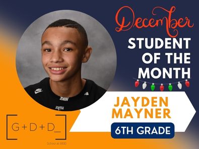  December Student of the Month Jayden Mayner
