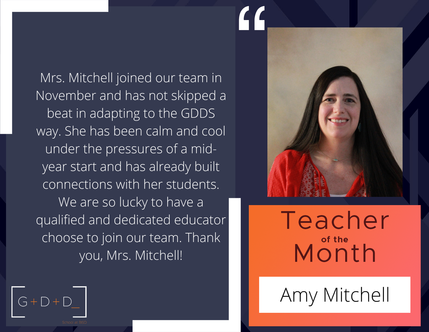  February Teacher of the Month