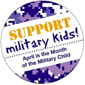 Support Military Kids!  April is the month of the Military Child