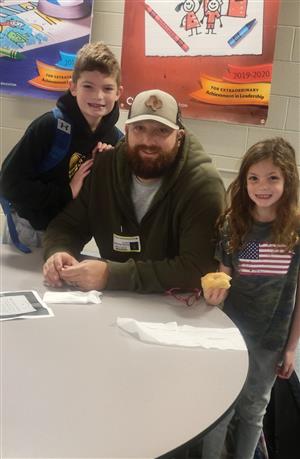 Military member with student