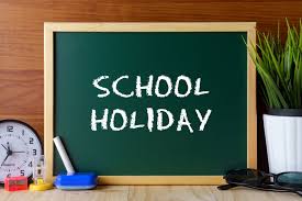  School Holiday, Monday October 9th