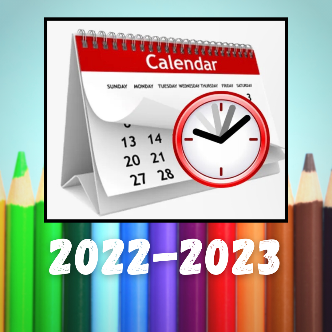  calendar clipart with colored pencils background