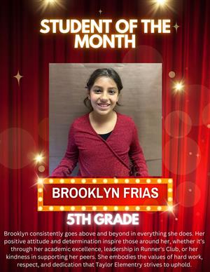 Brooklyn student of the month