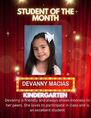 Student of the Month Devanny 