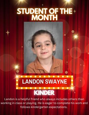 student of the month landon