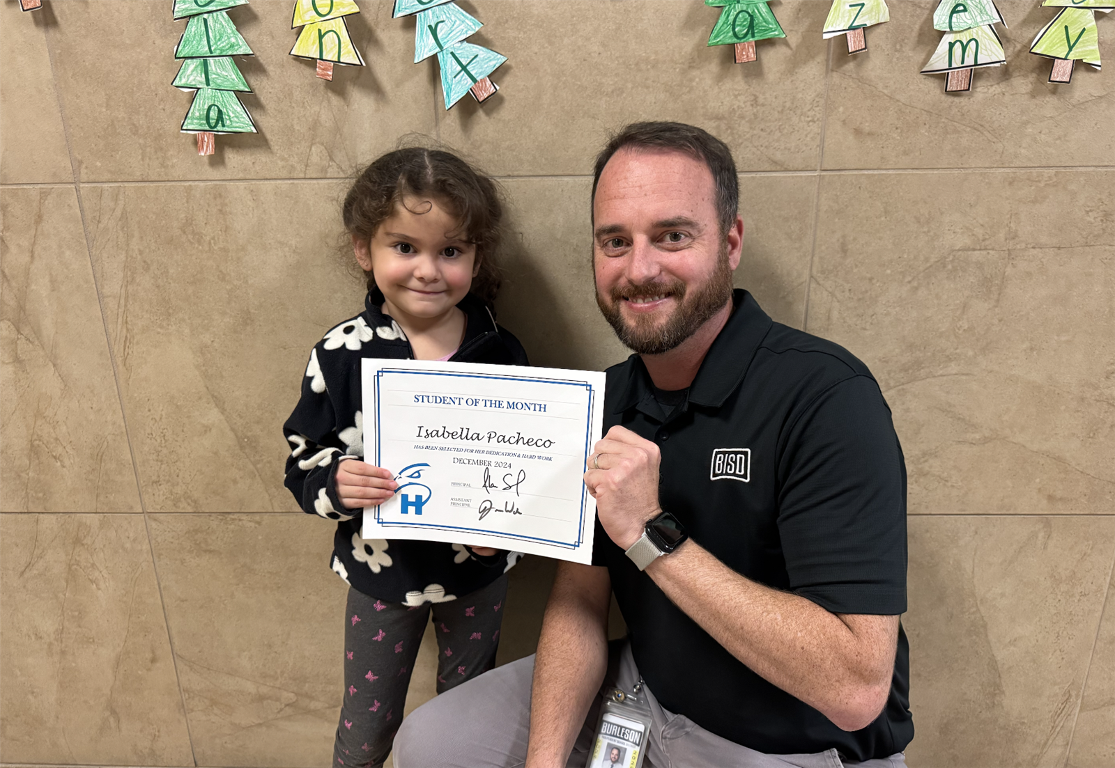  Photo of Dec 24 Hajek Student of the Month